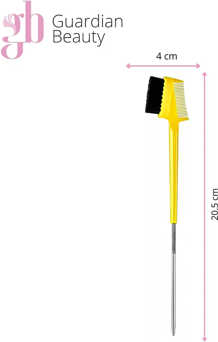 Guardian Beauty Edge Control Borstel & Waxstick - Geel - 2 Stuks