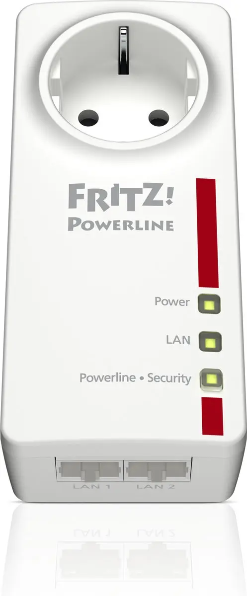 FRITZ! Powerline 1220E 1200 Mbps - 2-Pack Wit/Rood