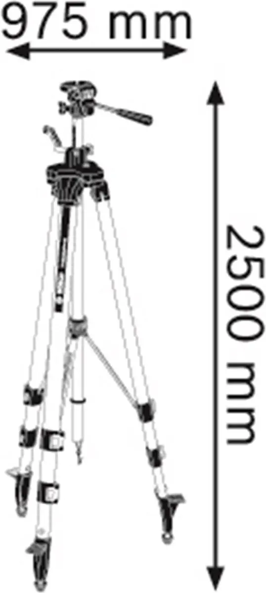 Bosch Professional BT 250 Statief - Meetgereedschap - 250 cm