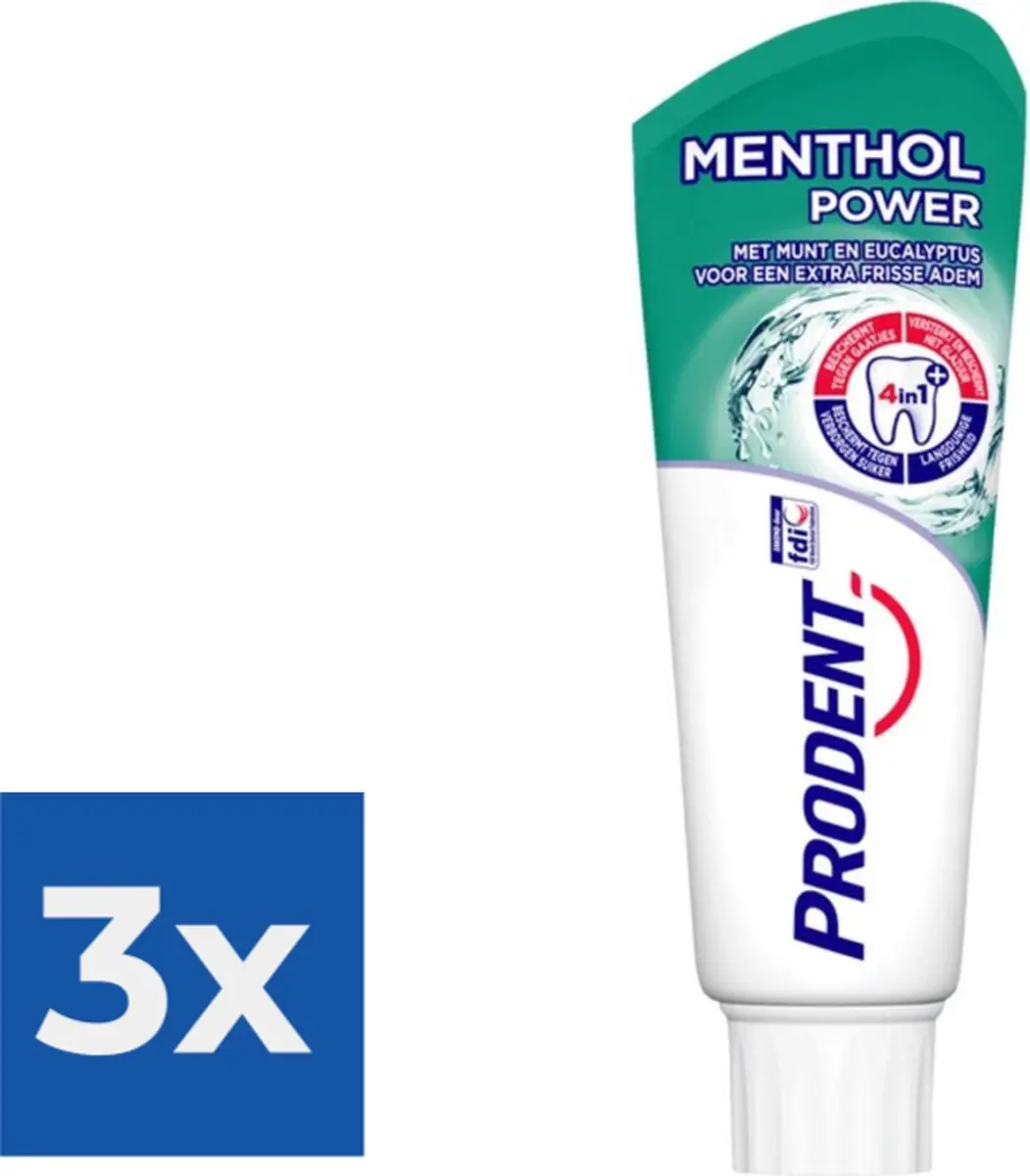 Prodent Tandpasta Menthol Power 225ml - 3 Stuks