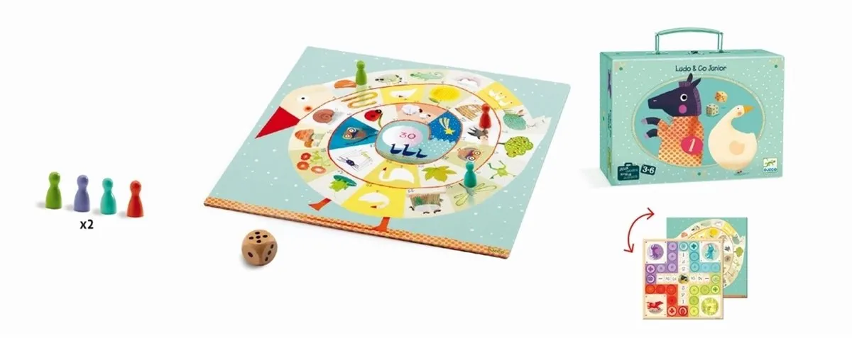 Djeco Ludo & Co Junior - Bordspellen voor kinderen van 3 tot 6 jaar