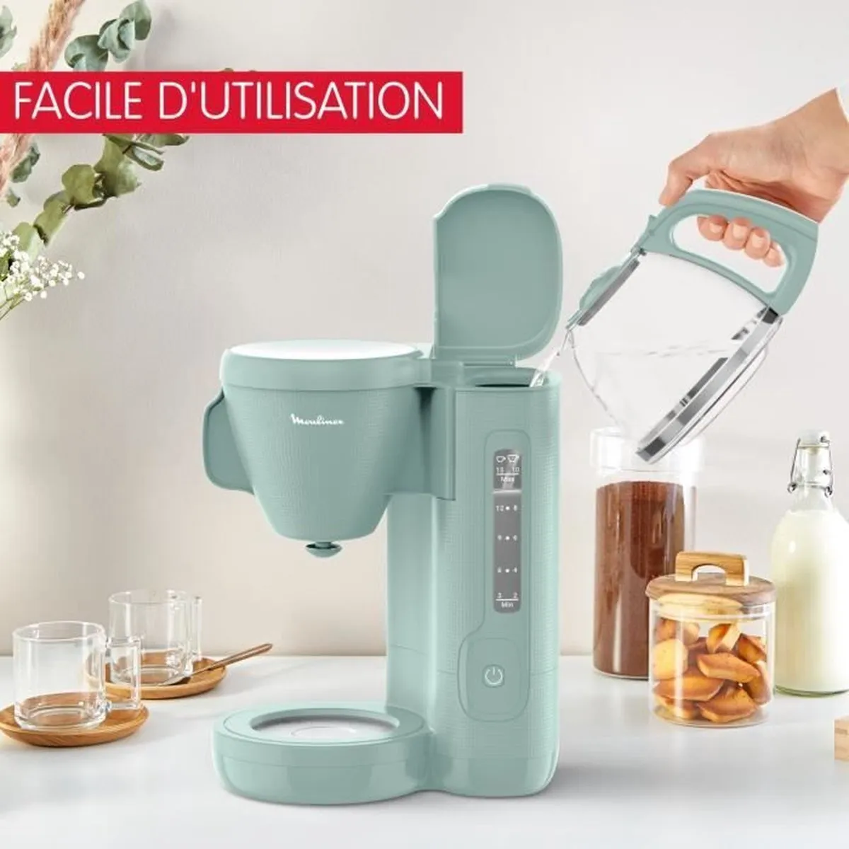 Moulinex Morning FG2M1310 - Filterkoffiezetapparaat - 1,25L - Warmhoudfunctie - Groen