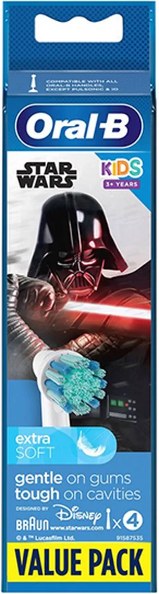 Oral-B Kids Star Wars Opzetborstels Wit - 4 Stuks