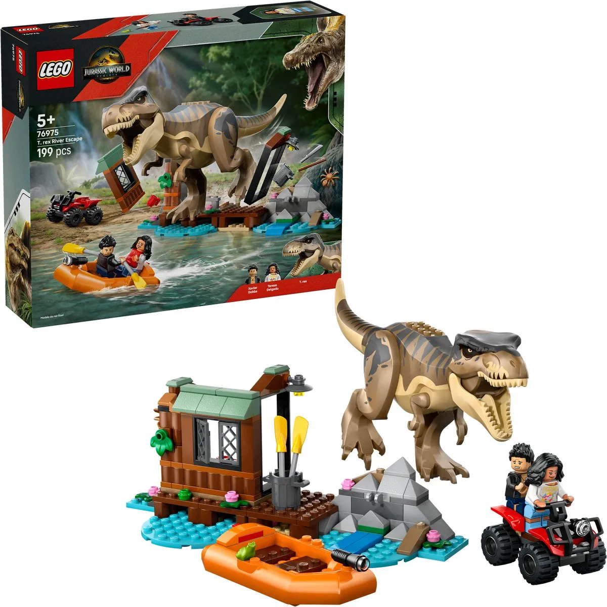 LEGO Jurassic World T. rex Rivierontsnapping 76975 - 199 Stukken
