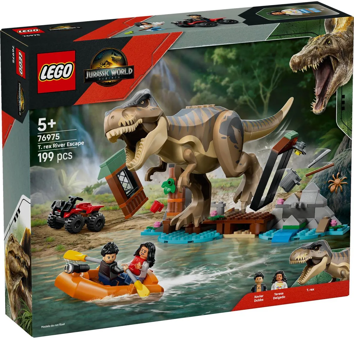 LEGO Jurassic World T. rex Rivierontsnapping 76975 - 199 Stukken
