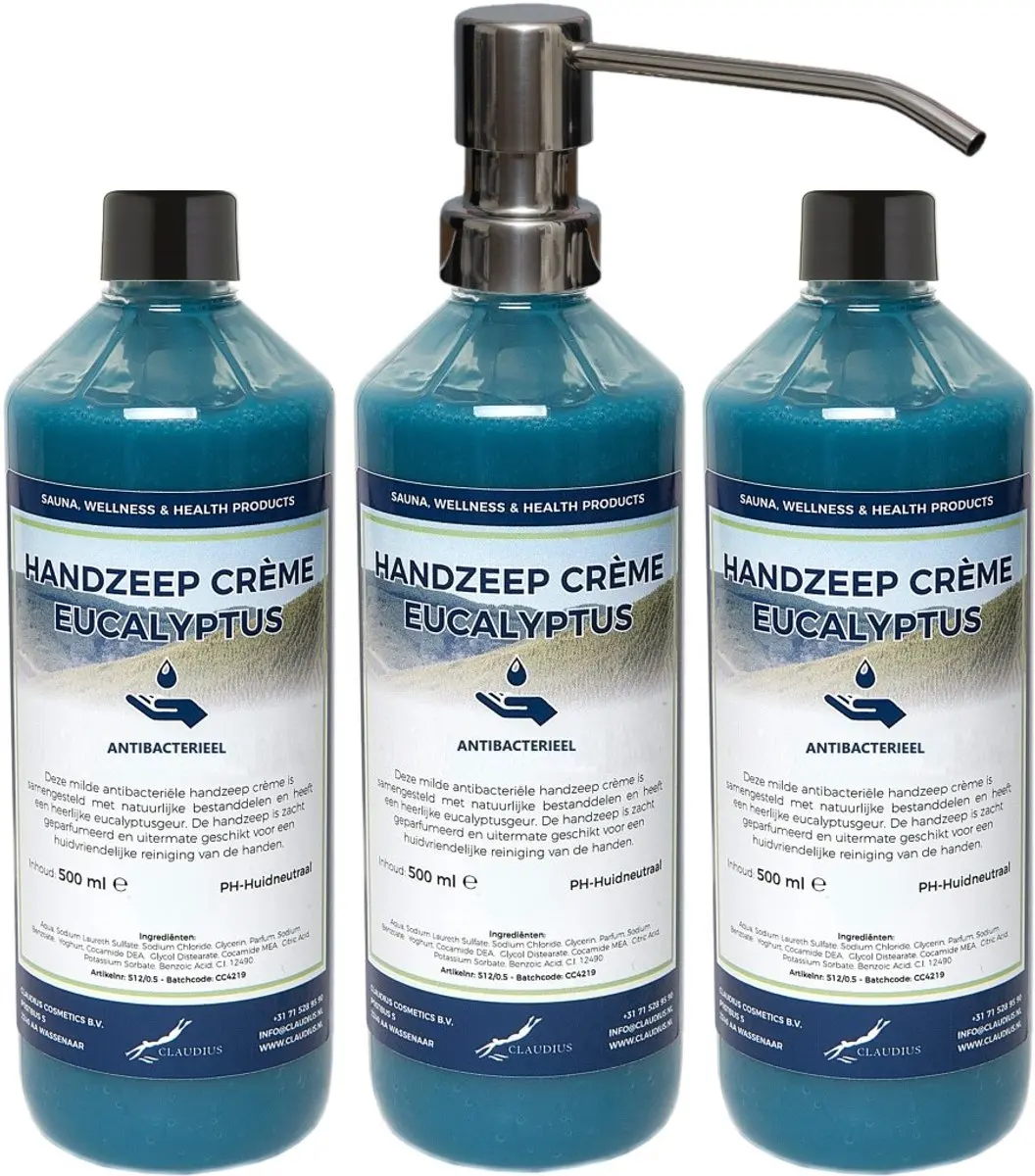 Splashbox Cosmetics Handzeep Crème Eucalyptus 500ml