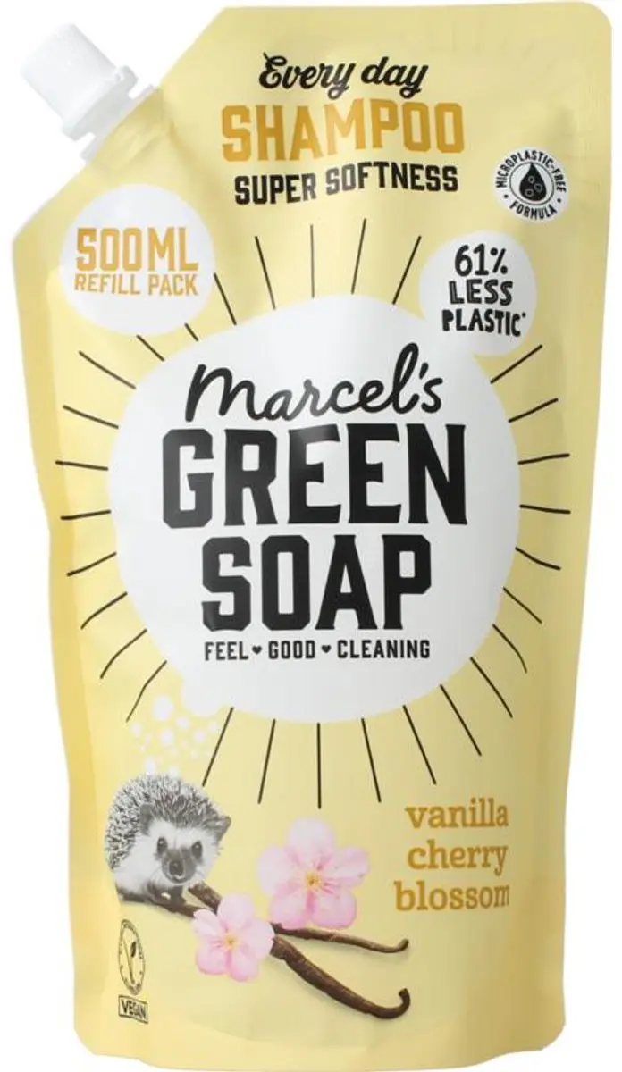 Marcel's Green Soap Shampoo Vanille & Kersenbloesem Navulling 500ml