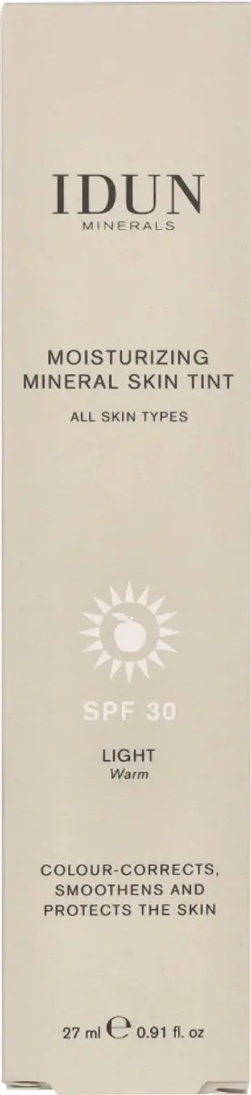 Idun Minerals Moisturizing Mineral Skin Tint SPF30 - 27ml - Light Warm