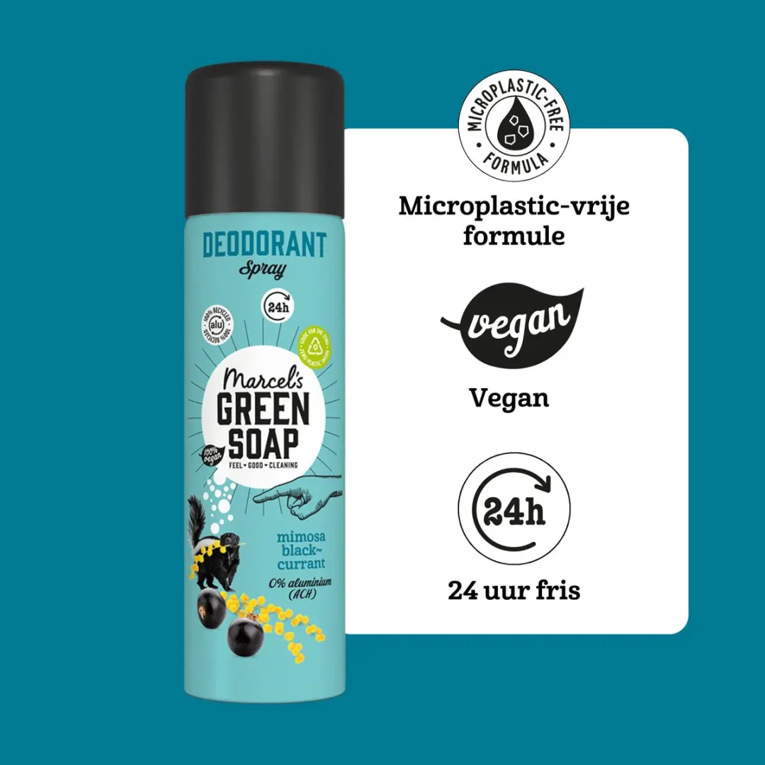 Marcel's Green Soap Deo Spray Mimosa & Zwarte Bes - 6x150ml