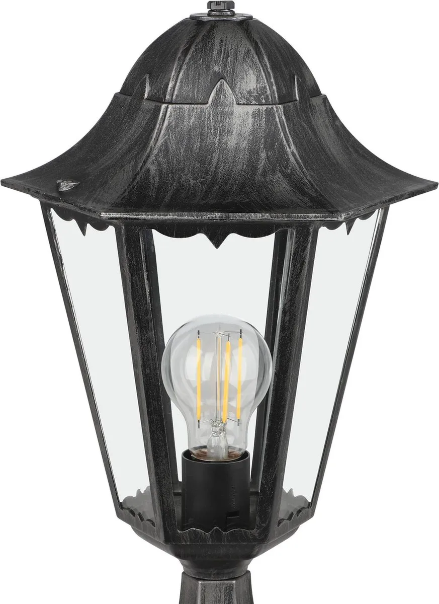 Eglo Navedo Sokkellamp Buiten E27 - 25W - Zwart/Zilver