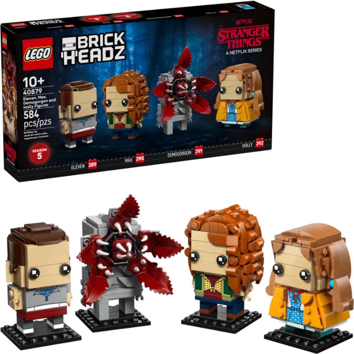 LEGO Stranger Things Brickheadz 40879 - Eleven, Max, Demogorgon en Holly figuren