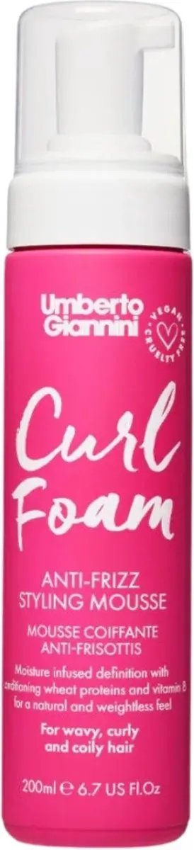 Umberto Giannini Curl Foam Anti-Frizz Styling Mousse 200ml
