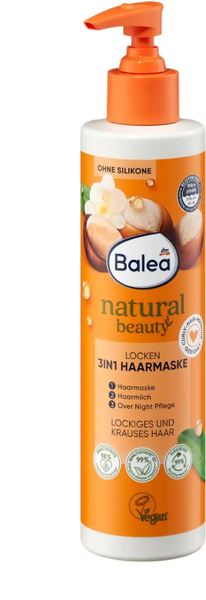 Balea Haarmasker 3in1 Natural Beauty Krullen 250ml