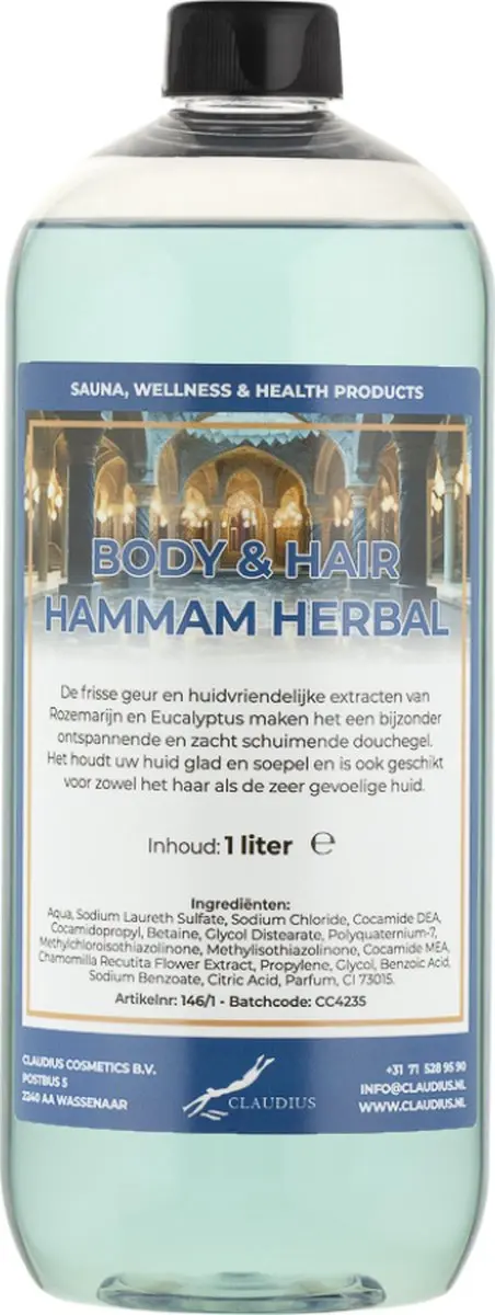 Splashbox Cosmetics Body & Hair Hammam Herbal 1L