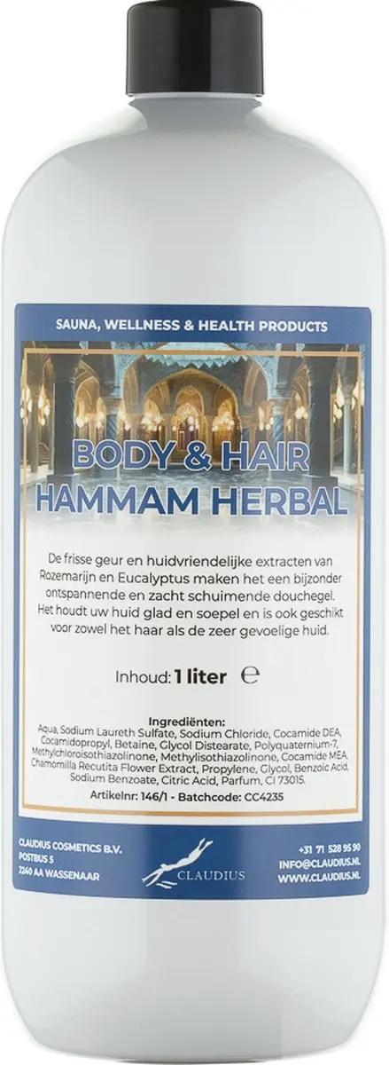 Splashbox Cosmetics Body & Hair Hammam Herbal 1L