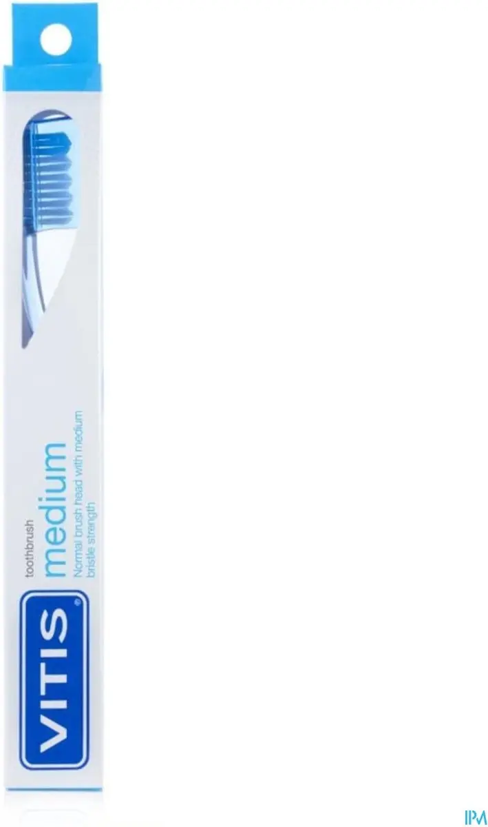 Vitis Tandenborstel + Mini Tandpasta Whitening Blauw/Wit