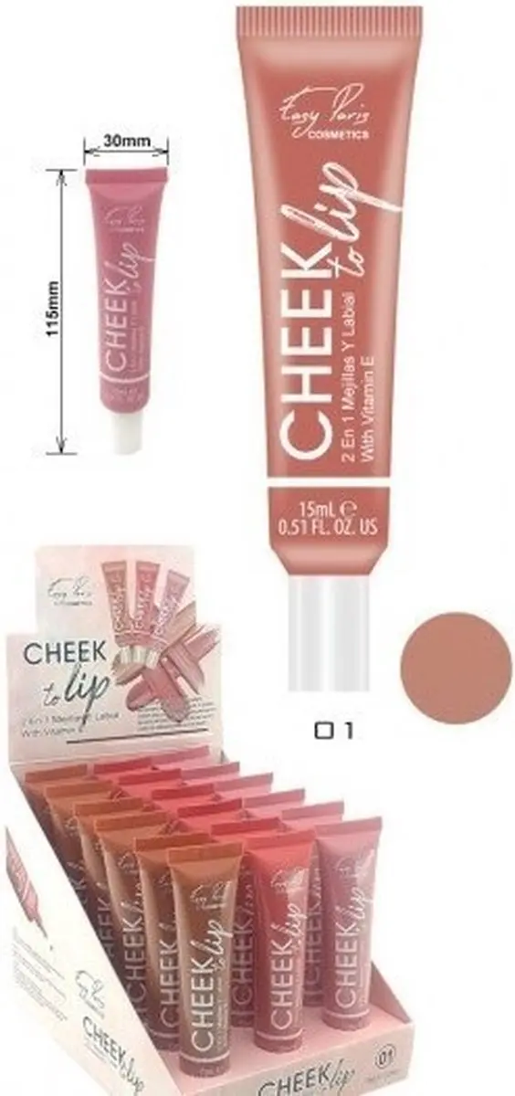 Easy Paris Cosmetics Cheek to Lip Lipgloss 15ml