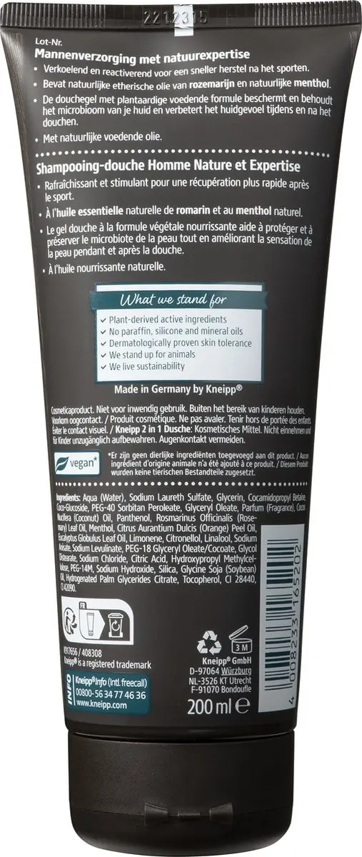 Kneipp Men Sport Douche 2-in-1 200ml