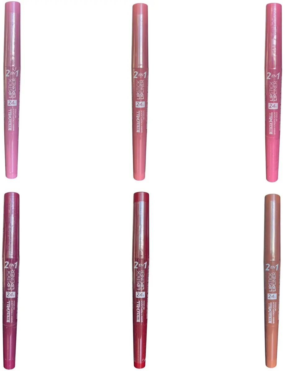 Leticia Well 2-in-1 Lipstick & Lipliner Set - 6 Stuks - Multi