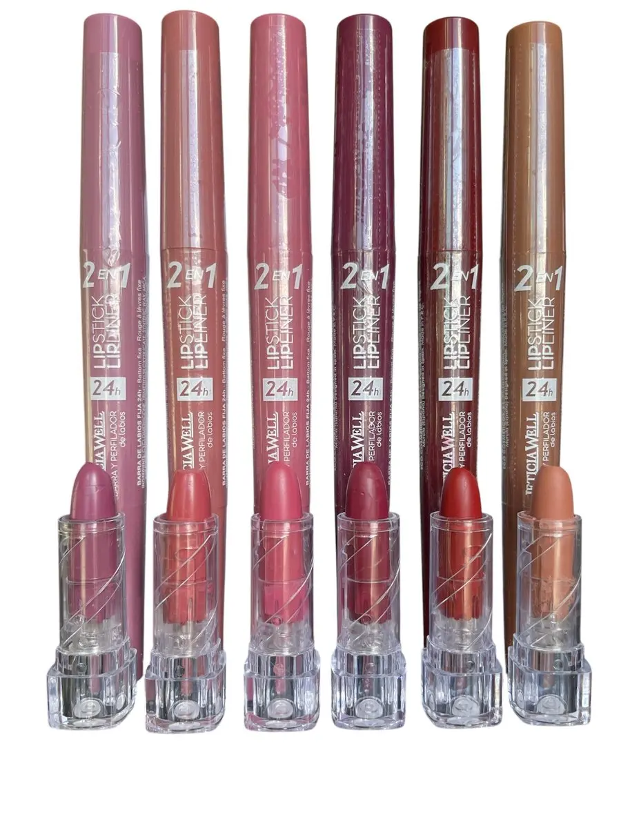 Leticia Well 2-in-1 Lipstick & Lipliner Set - 6 Stuks - Multi