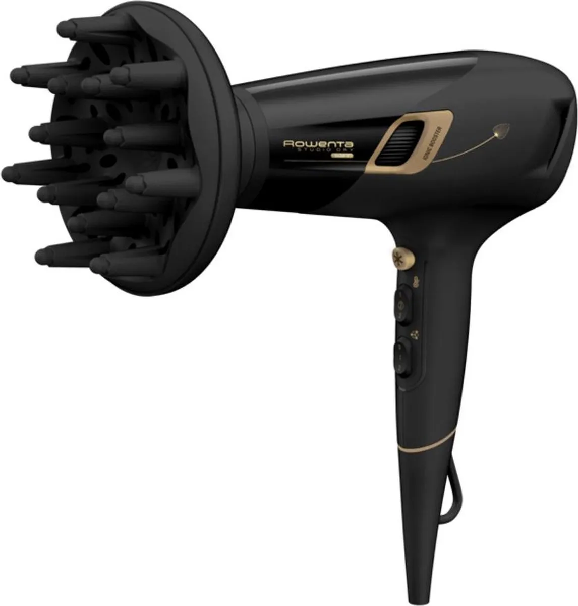 Rowenta Studio Dry Ionic Booster CV5836F0 Haardroger - 2100W - Zwart/Goud