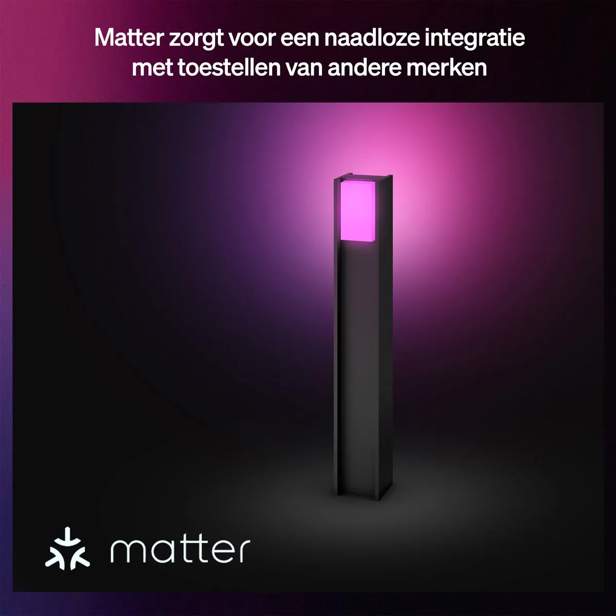 Philips Hue Turaco Hoge Sokkellamp - Antraciet - 1100 Lumen