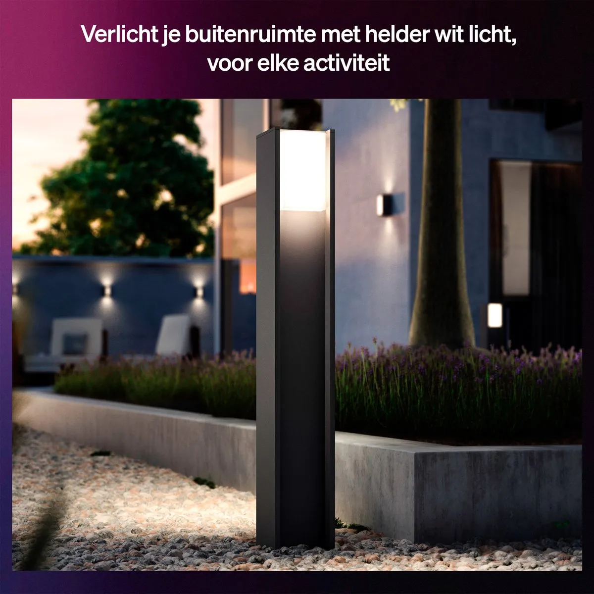 Philips Hue Turaco Hoge Sokkellamp - Antraciet - 1100 Lumen