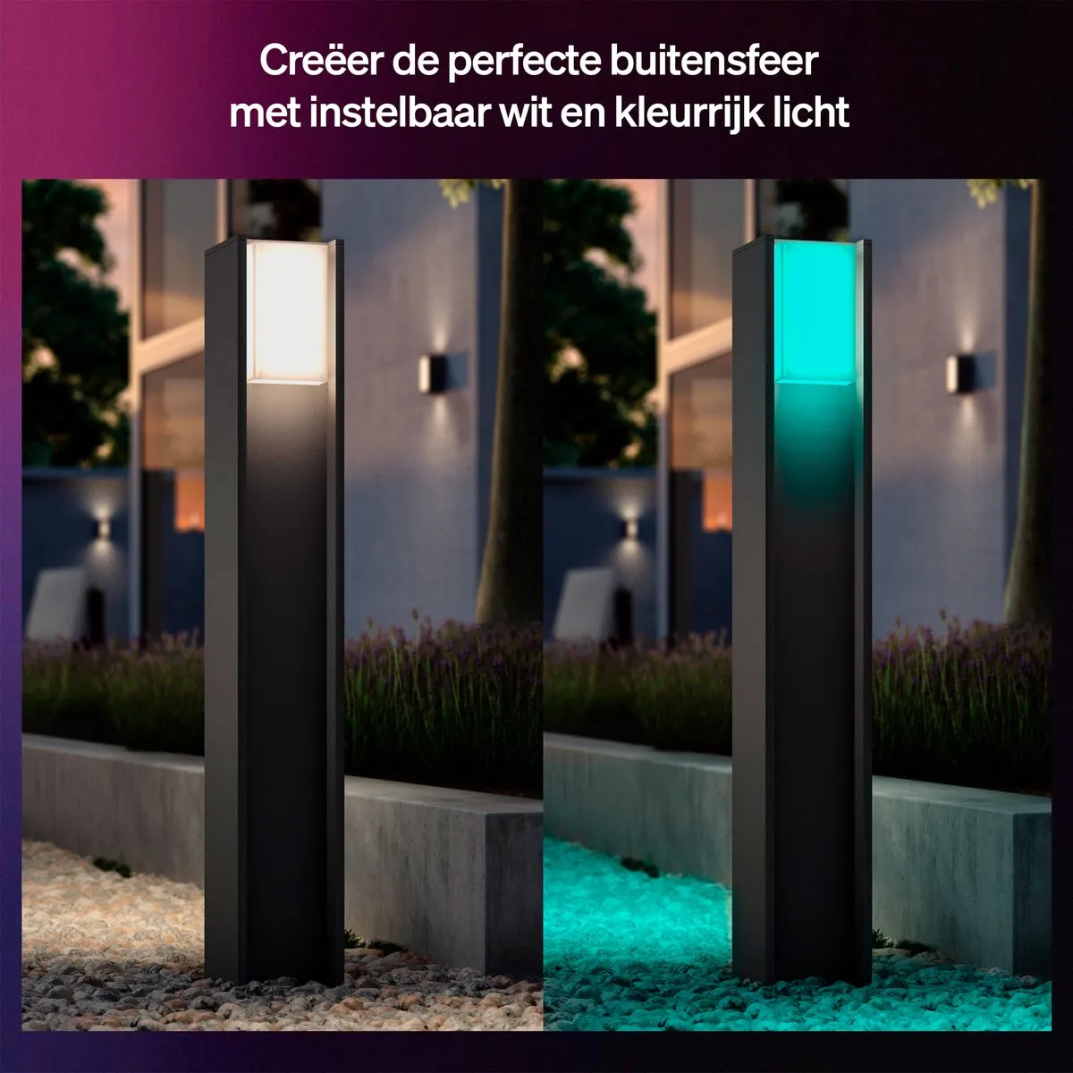 Philips Hue Turaco Hoge Sokkellamp - Antraciet - 1100 Lumen