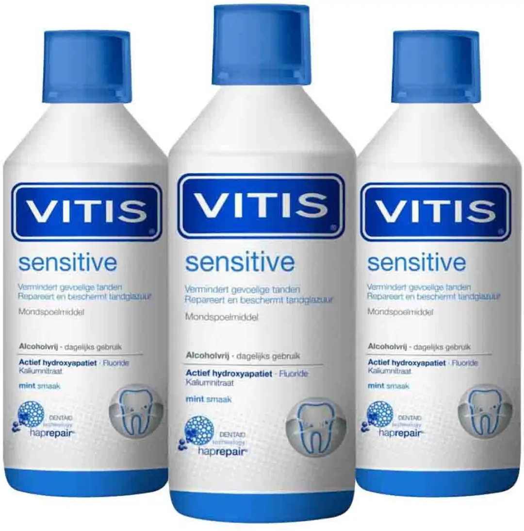 Vitis Mondwater Sensitive 3x500ml