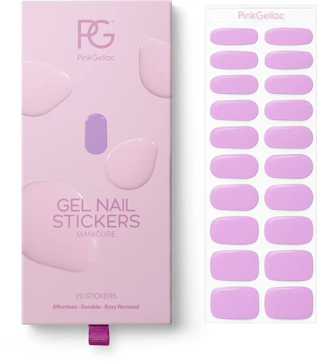 Pink Gellac UV Nagelstickers Soft Lavender 0038 - 20 Stuks