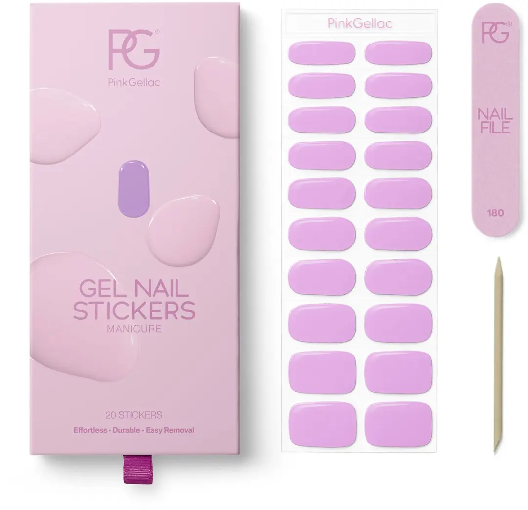 Pink Gellac UV Nagelstickers Soft Lavender 0038 - 20 Stuks