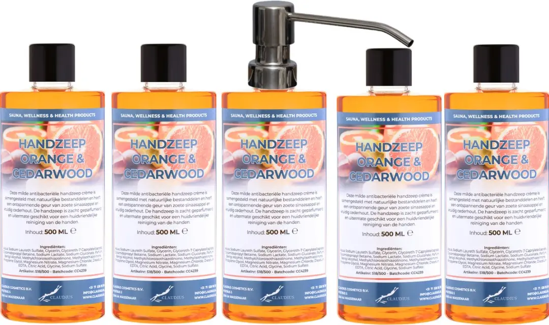 Splashbox Cosmetics Handzeep Sweet Orange & Cedarwood 500ml