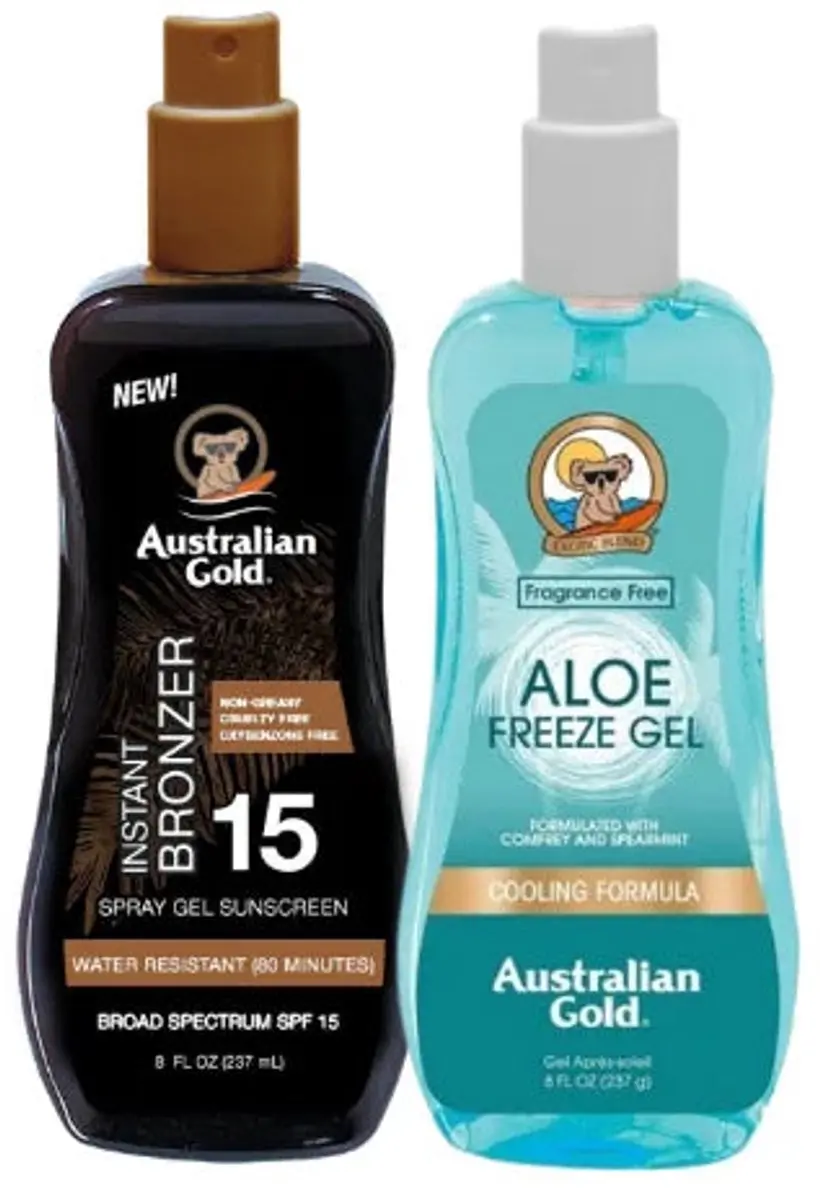 Australian Gold SPF 15 Bronzer + Aloë Freeze After Sun 237ml