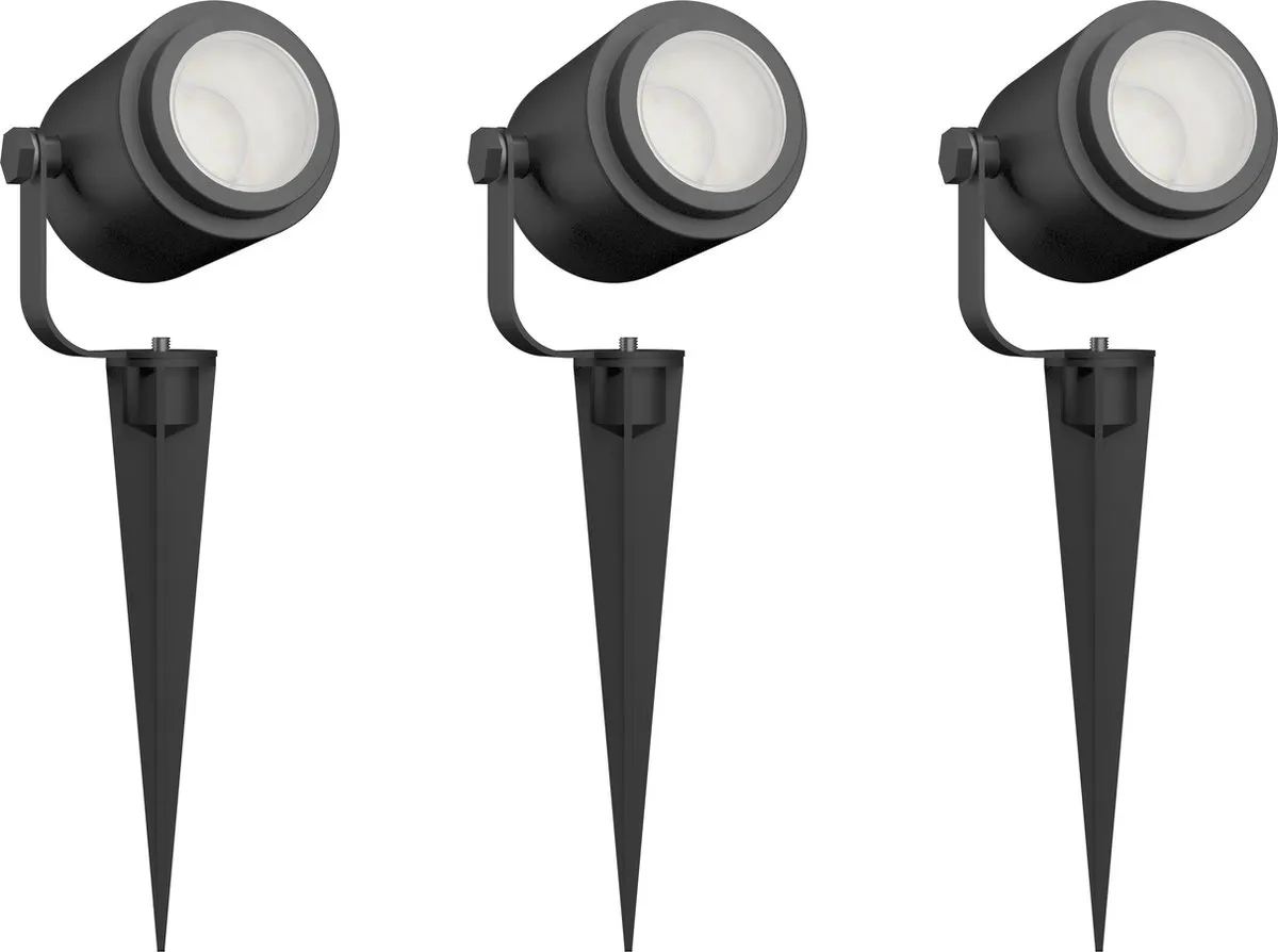 Calex Smart Outdoor 24V RGB/Wit Grondspots - Set van 3