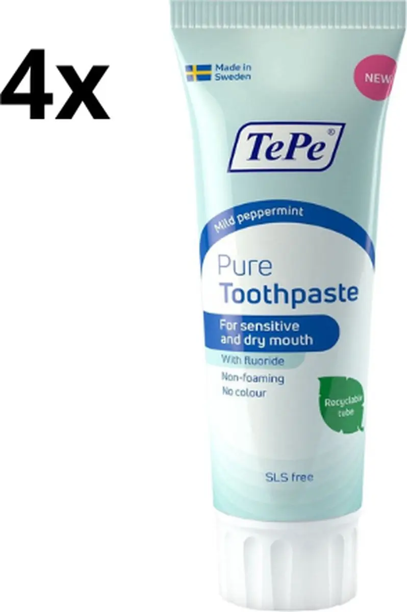 TePe Pure Tandpasta Mild Peppermint 75ml