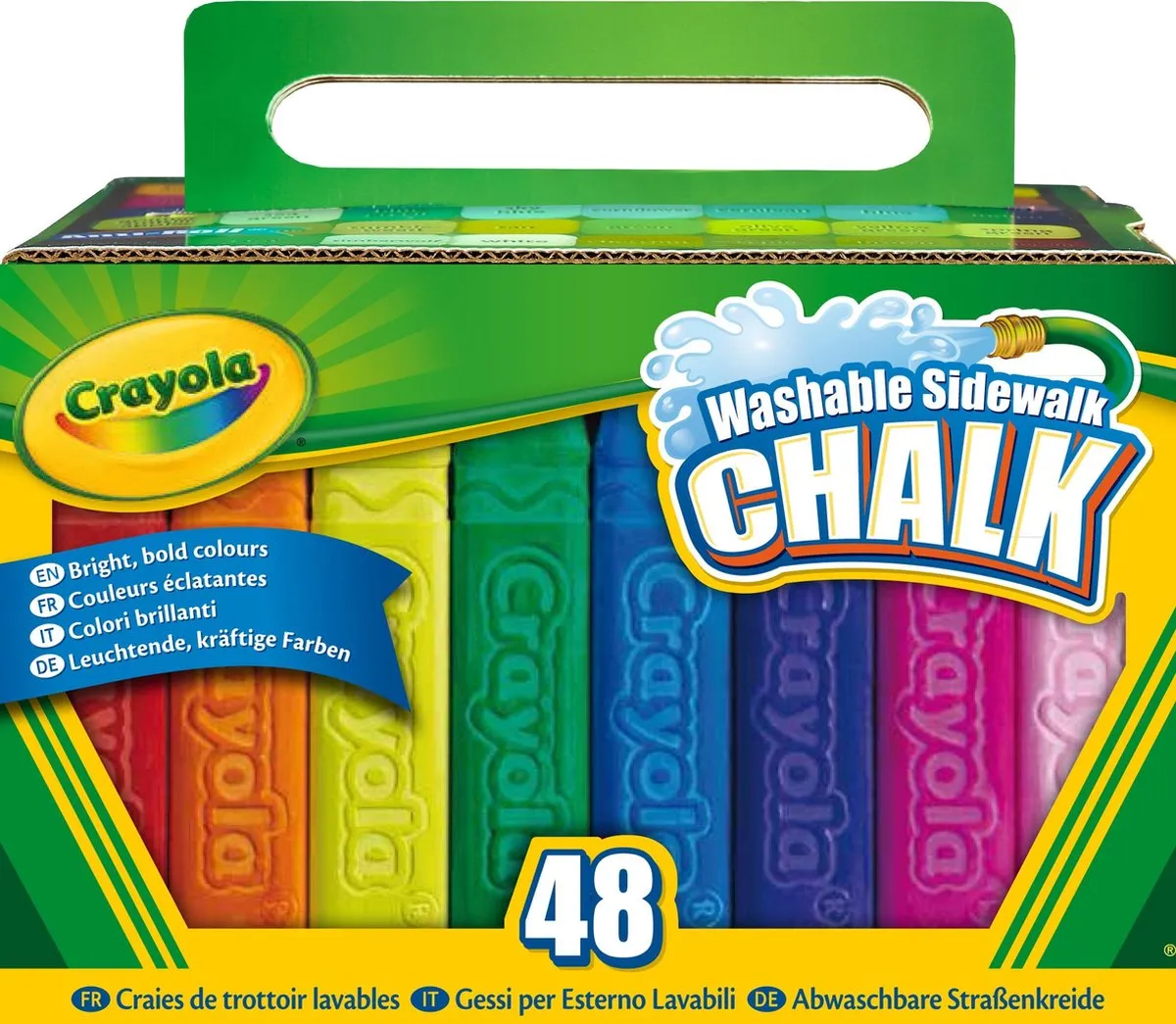 Crayola - Stoepkrijt - 48 Stuks Intense Kleuren - Gemakkelijk Te Wassen