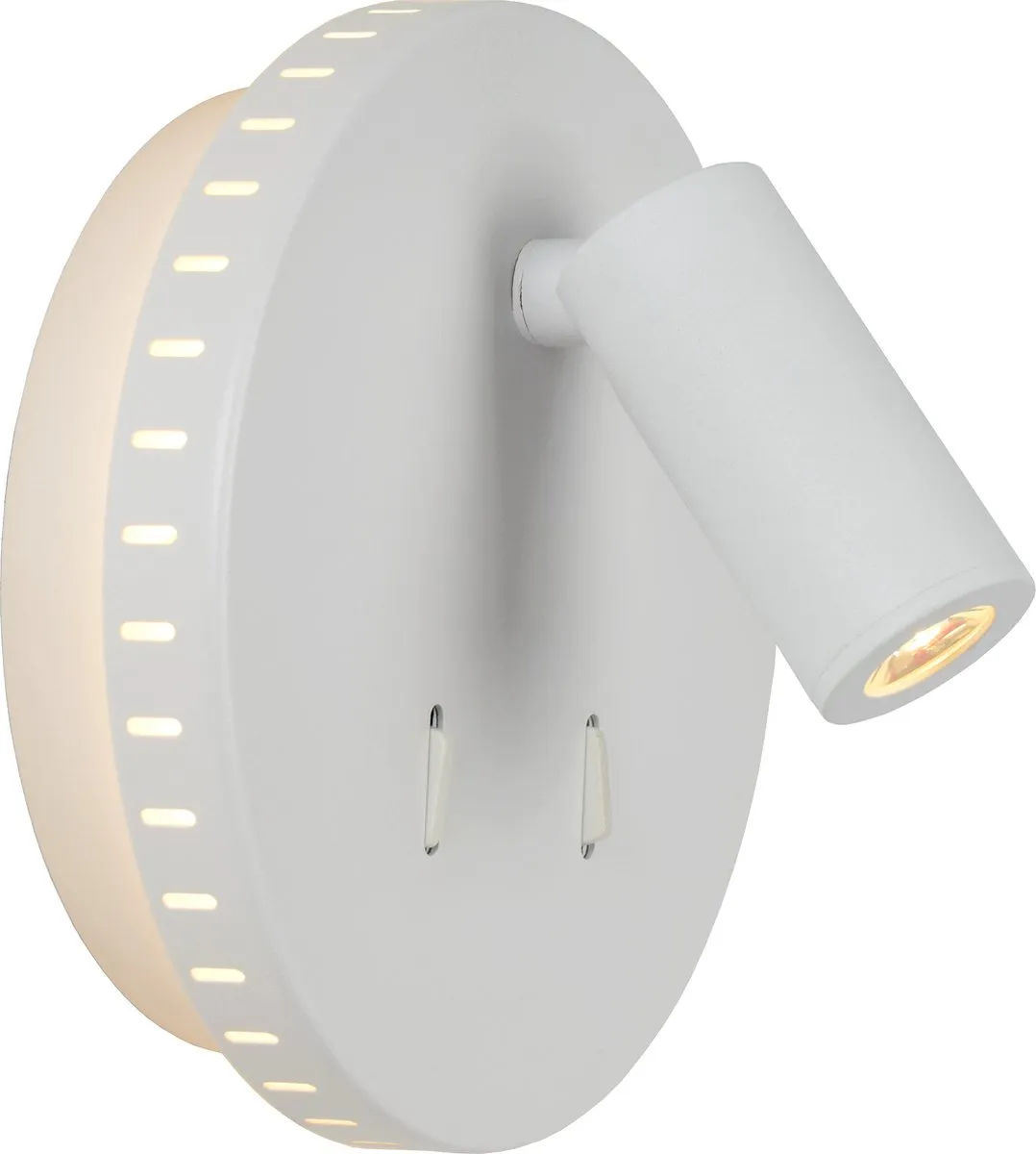 Lucide Bentjer Bedlamp/Wandlamp Ø14cm - 3000K - Wit