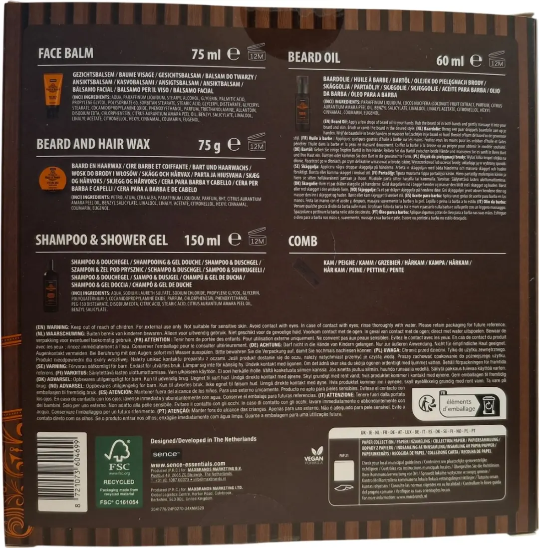 Sence House Of Barber Baardset - 5-delig 75ml