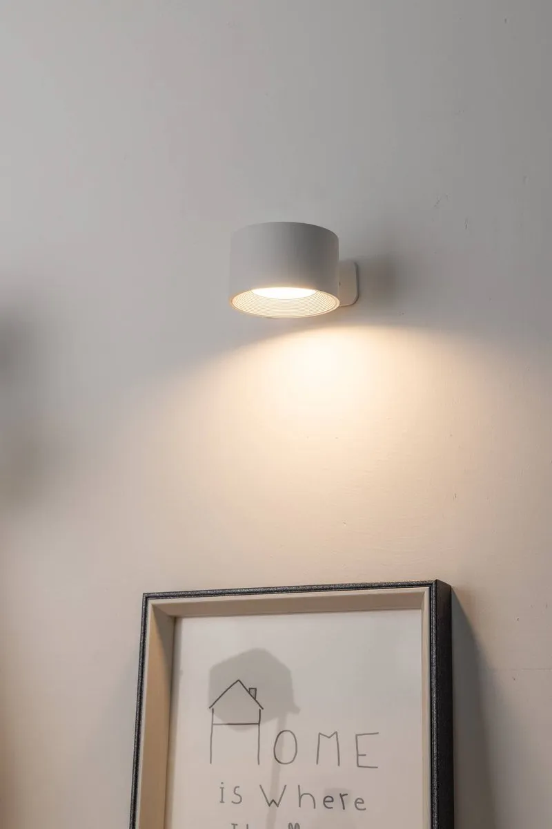 Eglo Muraglie Wandlamp - Oplaadbaar 24u - Ø7,5cm - Wit - Dimbaar