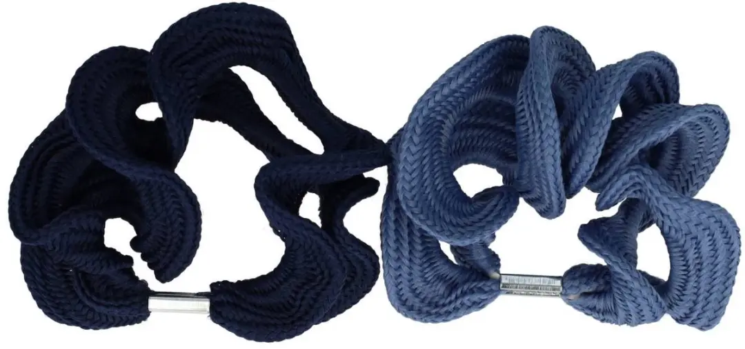 Haarsoires Haarelastieken Basic Gedraaid Blauw