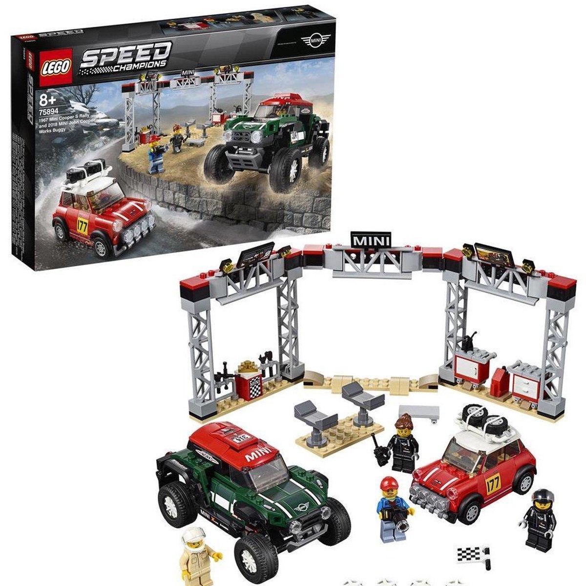 LEGO Speed Champions 1967 Mini Cooper S Rally en 2018 MINI John Cooper Works Buggy - 75894