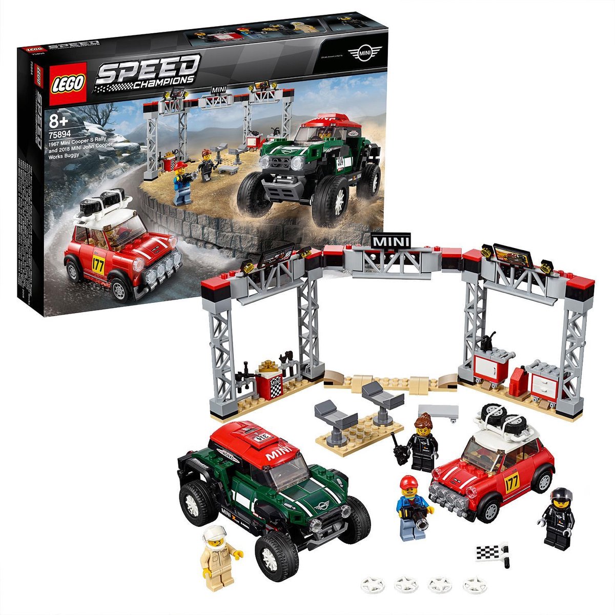 LEGO Speed Champions 1967 Mini Cooper S Rally en 2018 MINI John Cooper Works Buggy - 75894