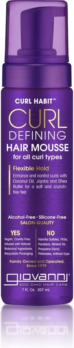 Giovanni Cosmetics Curl Habit Curl Defining Mousse 207ml