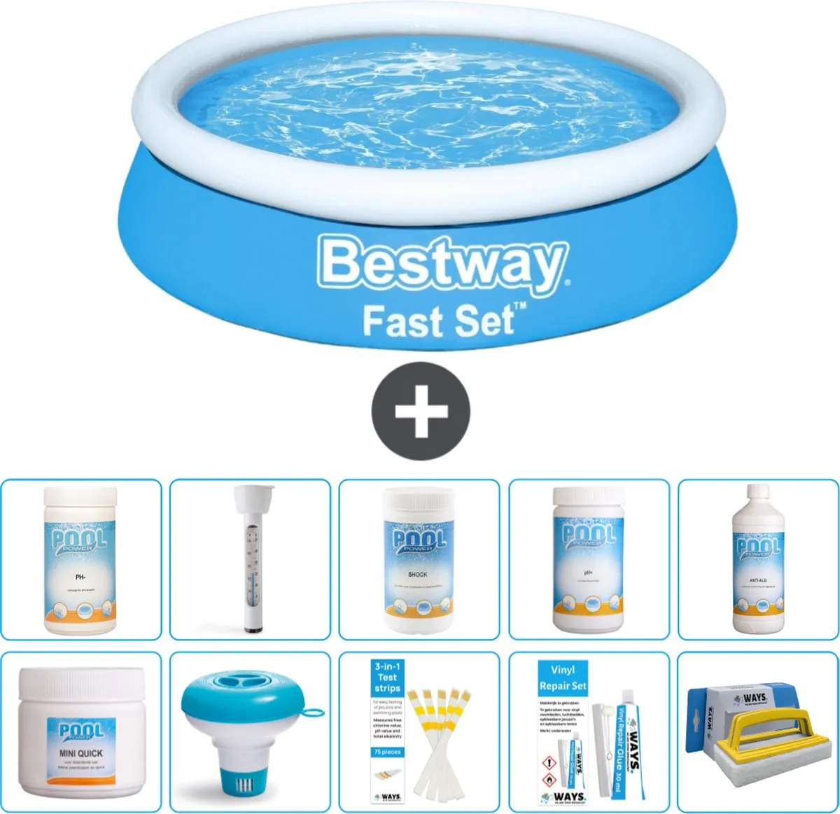 Bestway Rond Opblaasbaar Zwembad 183x51cm