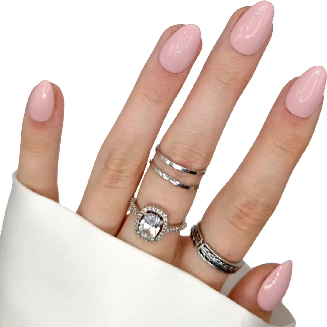 SD Press on Nails B-153 Plaknagels Nude - XS Stiletto - 20 Stuks