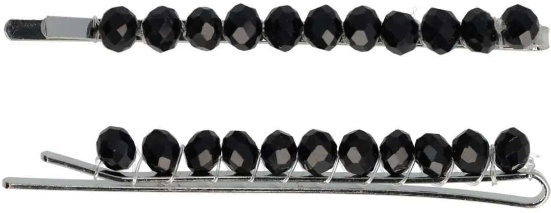 Haarsoires Schuifspeldjes 7cm - Zwart - 2 Stuks