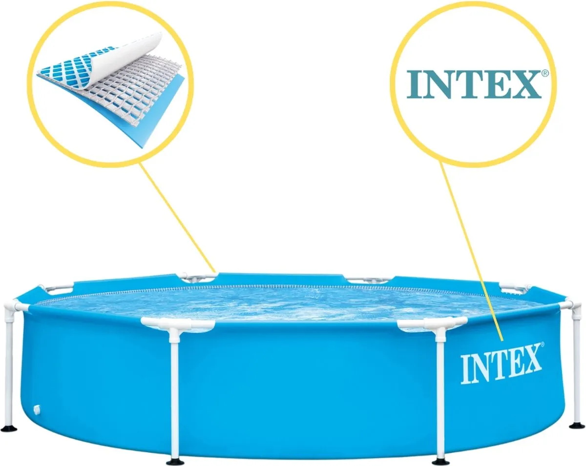 Intex Metal Frame Zwembad 28205NP - 244x51cm Blauw/Wit