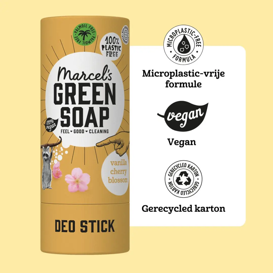 Marcel's Green Soap Deo Stick Vanille & Kersenbloesem - 240g (6x40g)