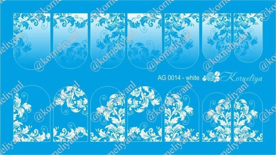 Korneliya Airbrush Waterdecal AG 0014 - Wit