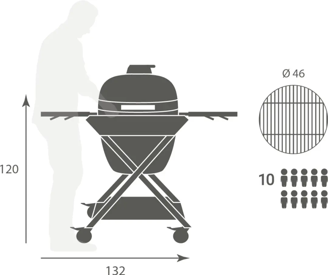 Boretti Ceramica Kamado Barbecue Large Limone - Geel